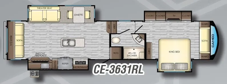CrossRoads Cameo 3631RL floor plan