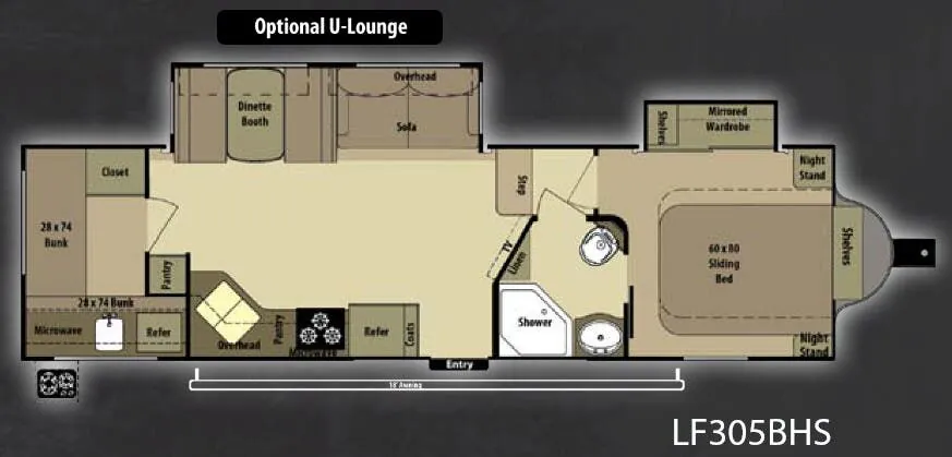 Highland Ridge Open Range Light LF305BHS floor plan