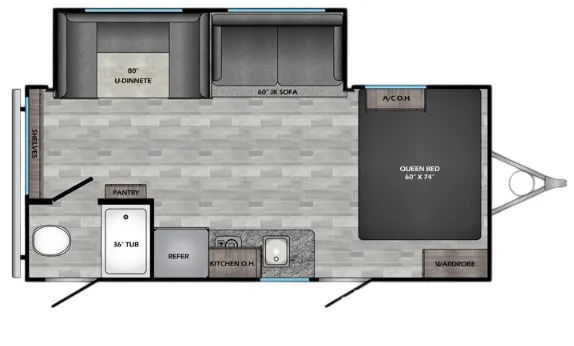 2023 CrossRoads Zinger 18DS floor plan