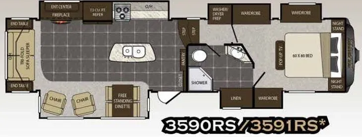 Keystone Alpine 3590RS floor plan