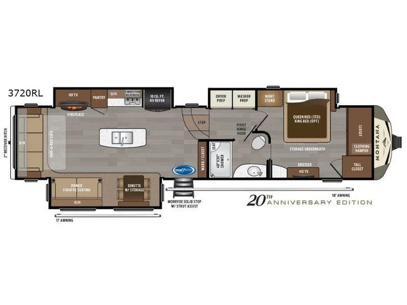 2019 Keystone Montana 3720RL - Floor plan