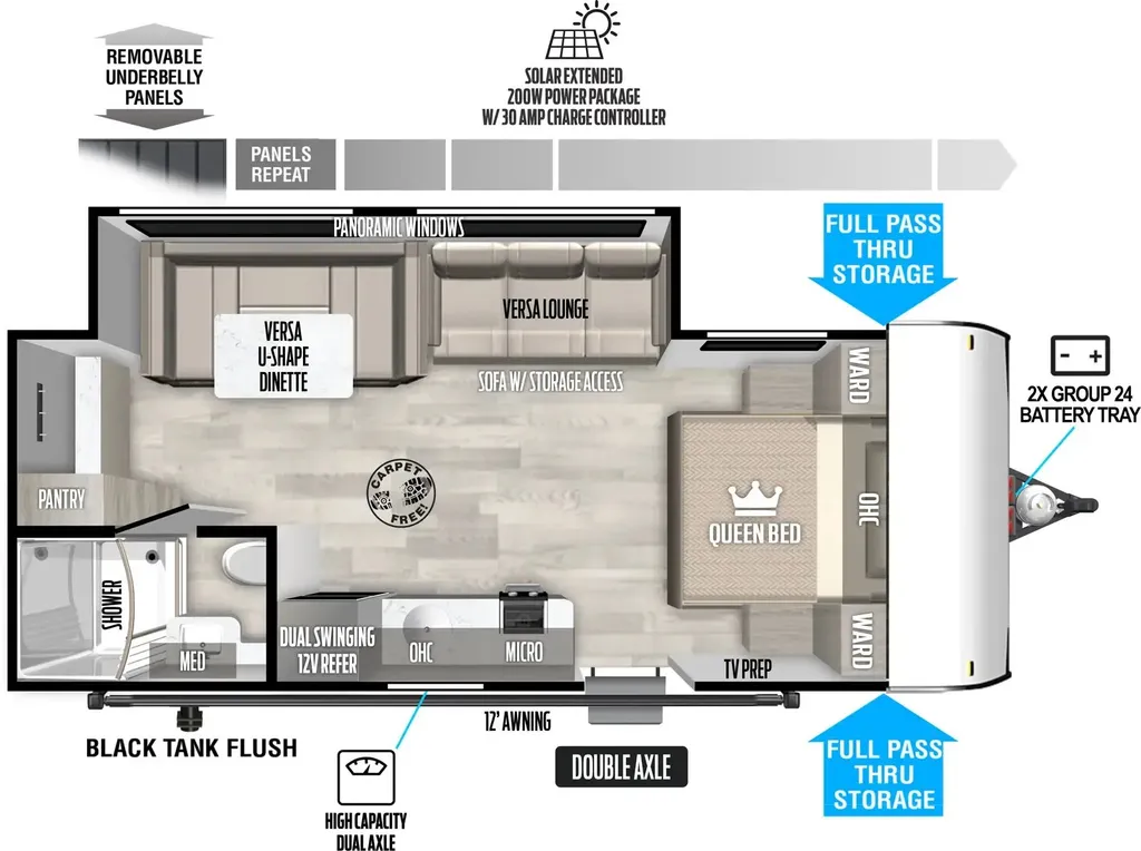 2025 Forest River Wildwood FSX 191SS floor plan