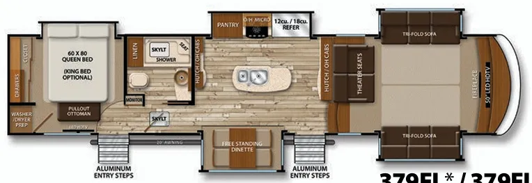 Grand Design Solitude 379FL floor plan