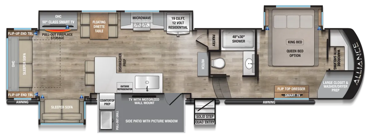 2026 Alliance RV Paradigm 388SP - Floor plan