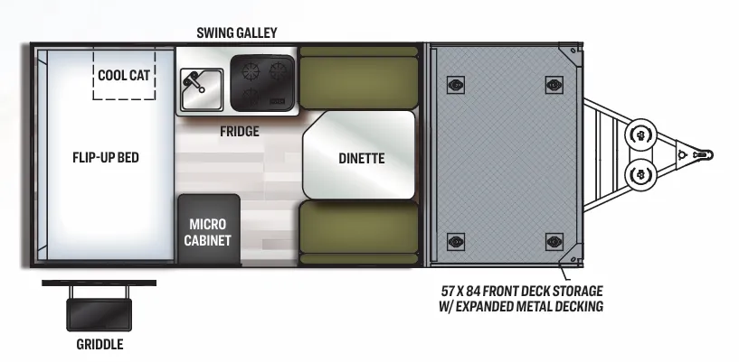 Forest River Flagstaff Hard Side T12RBTH floor plan
