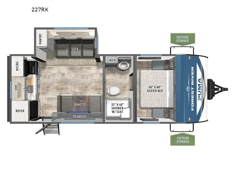2026 Forest River Puma 227RK - Floor plan