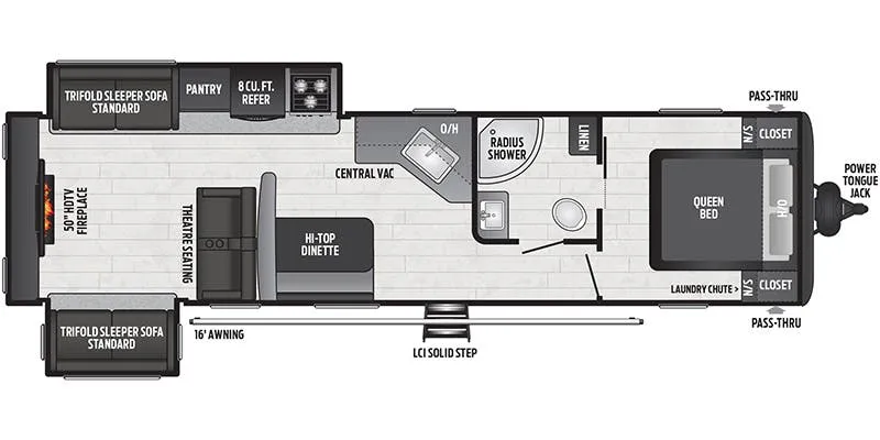 Keystone Hideout 32RDDS floor plan