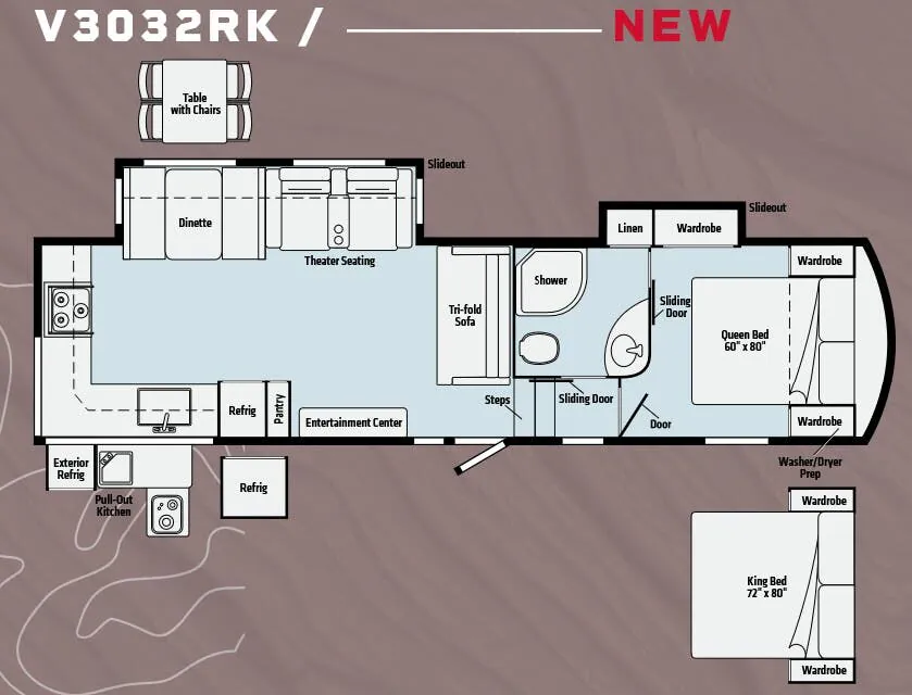 Winnebago Voyage V3032RK floor plan