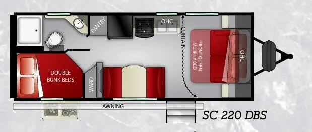 Cruiser RV Shadow Cruiser 220DBS floor plan