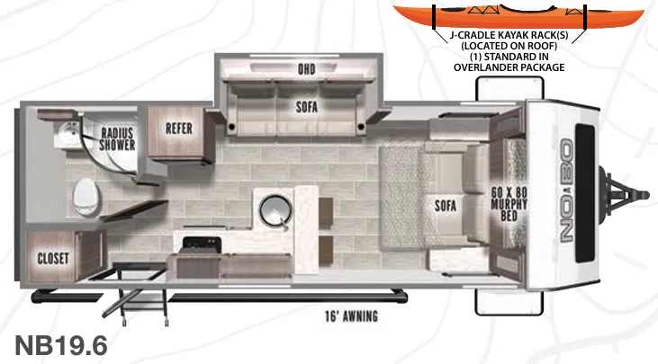 2020 Forest River No Boundaries NB19.6 - Floor plan