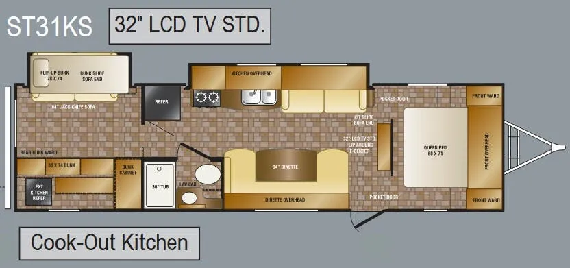 CrossRoads Sunset Trail Lite Weight ST31KS floor plan