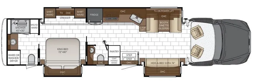 2026 Newmar Supreme Aire 4341 - Floor plan