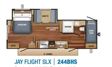 Jayco Jay Flight SLX 8 244BHS floor plan