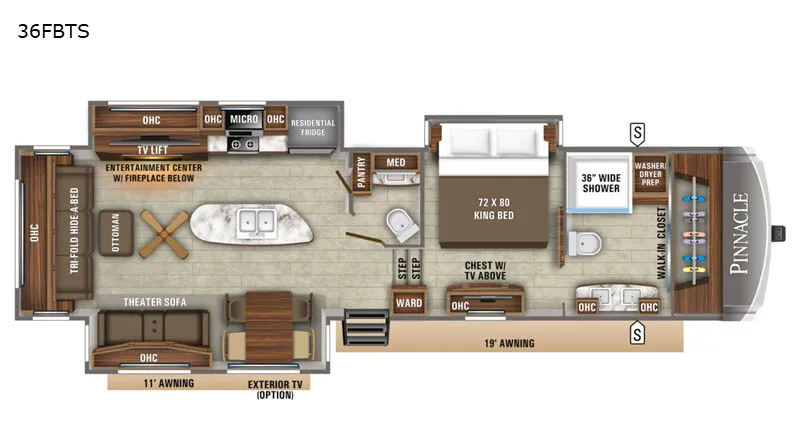 2020 Jayco Pinnacle 36FBTS - Floor plan