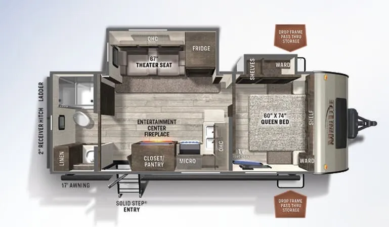 2018 Forest River Rockwood Mini Lite 2511S - Floor plan