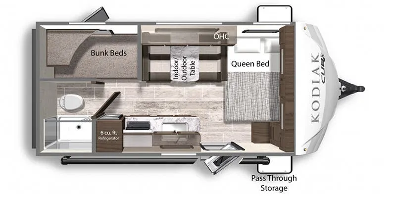 2019 Dutchmen Kodiak Cub 175BH - Floor plan