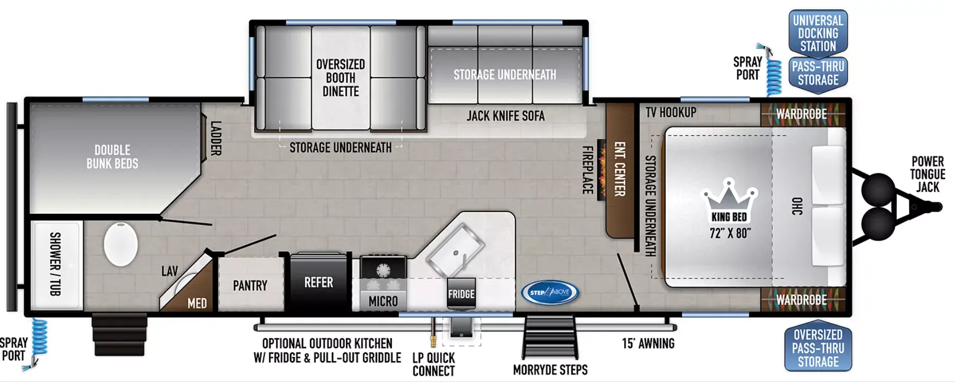 East to West Silver Lake 27K2D floor plan