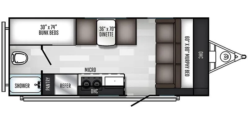 Palomino PaloMini 188BH floor plan