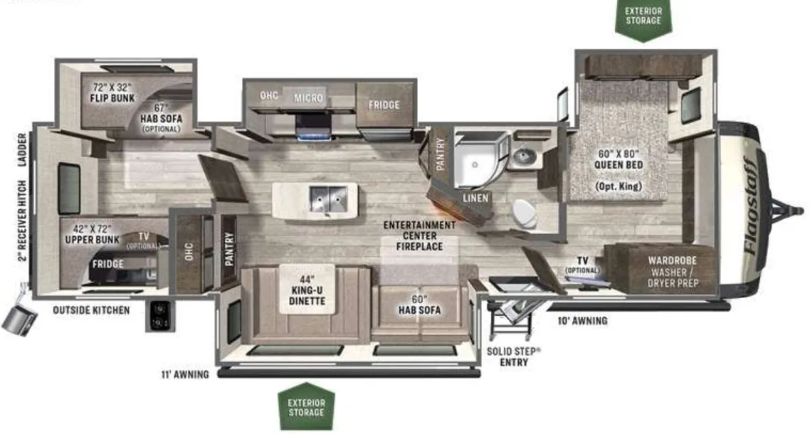 Forest River Flagstaff Classic 832IKRL floor plan