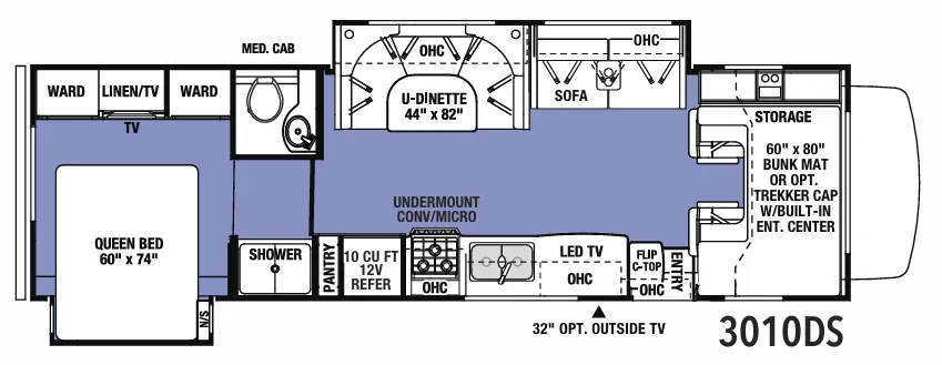 Forest River Sunseeker Classic 3010DS floor plan