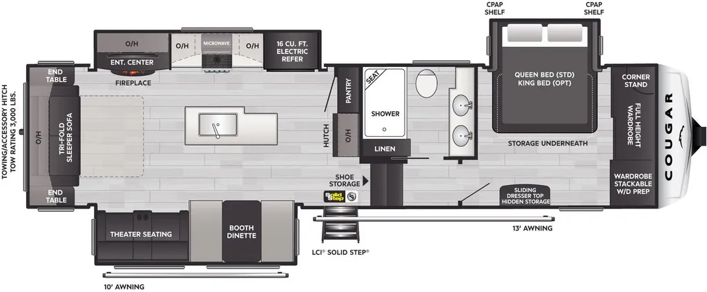 2024 Keystone Cougar 316RLSSE floor plan