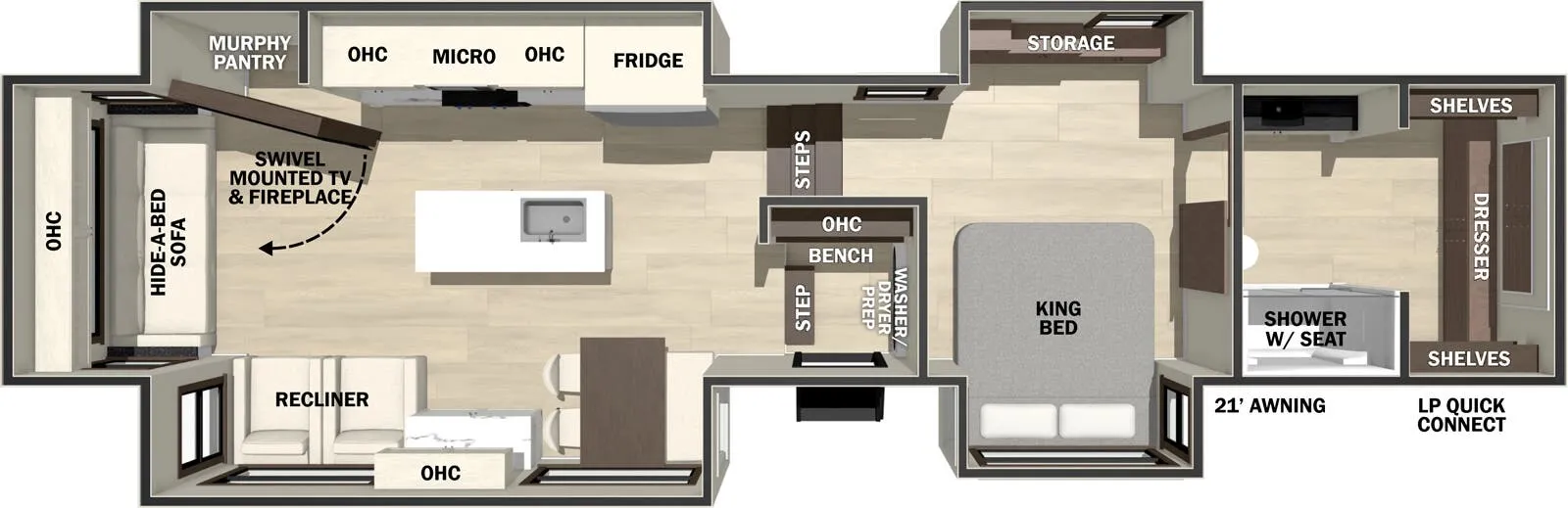 2027 Forest River Cedar Creek 383FB - Floor plan