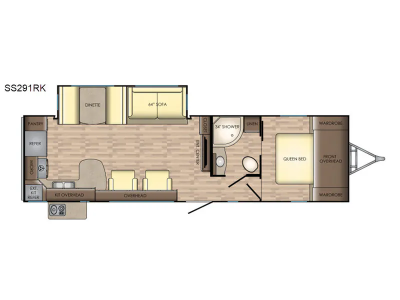 2018 CrossRoads Sunset Trail Super Lite 291RK — Floor plan