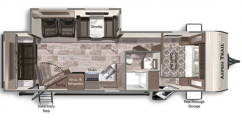 2018 Dutchmen Aspen Trail 2860RLS floor plan