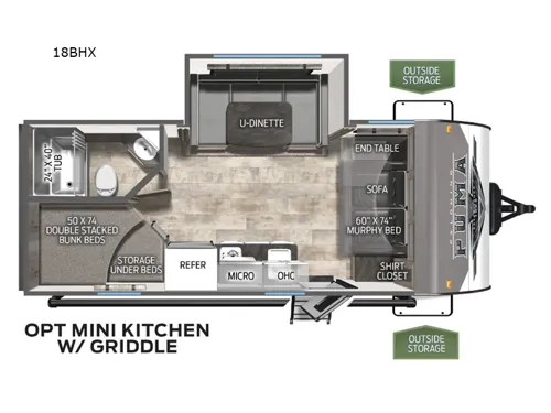 2024 Forest River PUMA 18BHX floor plan