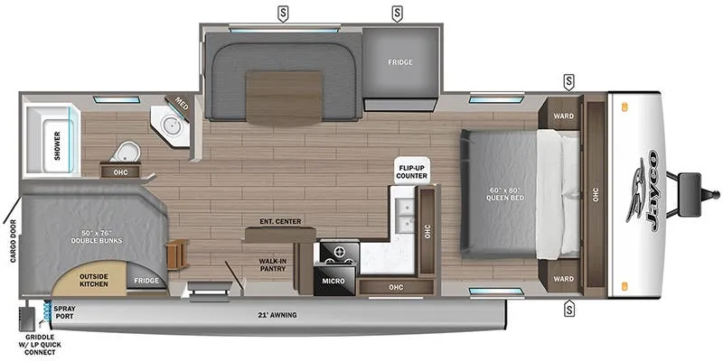 2024 Jayco Jay Feather 24BH floor plan