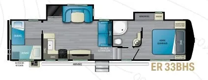 Heartland ElkRidge 33BHS floor plan