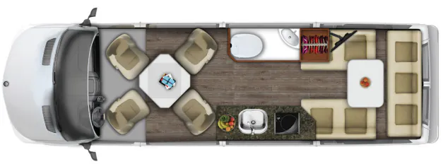 Roadtrek E-Trek Base floor plan