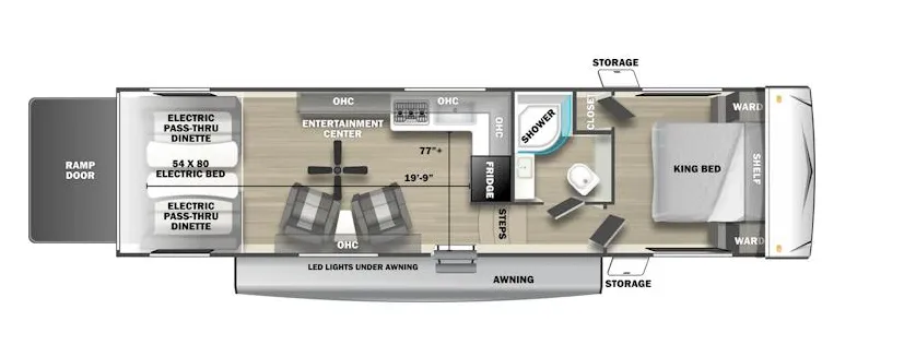 Forest River Shockwave 3210RLX floor plan