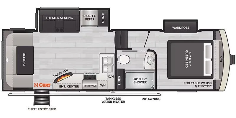 2023 Keystone Arcadia Super Lite 293SLRD floor plan