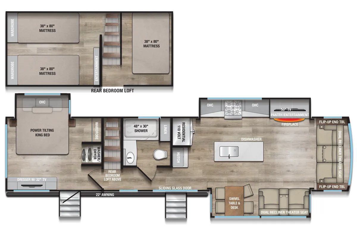 Alliance RV Benchmark 42LFT floor plan
