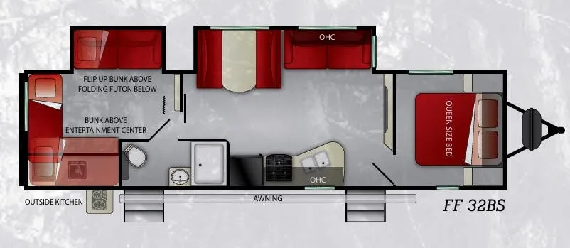 Cruiser RV Fun Finder Xtreme Lite 32BS floor plan