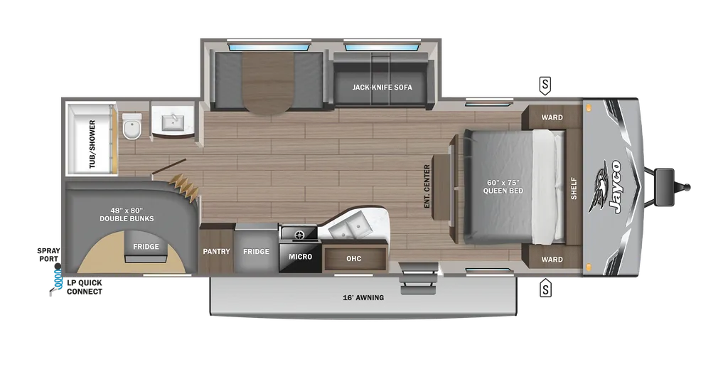 2025 Jayco Jay Flight SLX 261BHSW floor plan