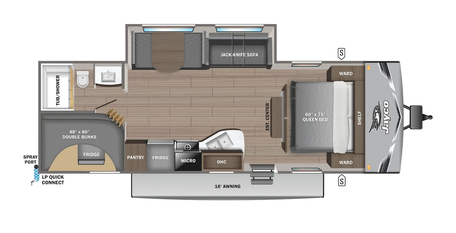 2025 Jayco Jay Flight SLX 261BHSW - Floor plan