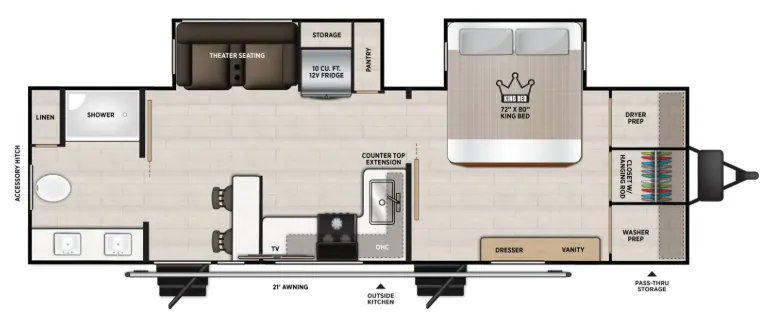 Forest River Salem Hemisphere 265BSRB floor plan