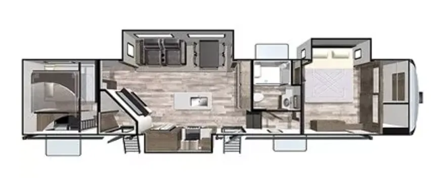 Forest River Cardinal Limited 352BHLE floor plan