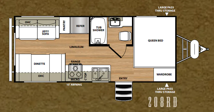Forest River Vibe Extreme Lite 208RD floor plan