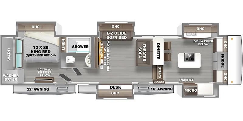 2023 Forest River RiverStone 391FSK - Floor plan
