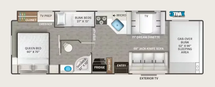Thor Motor Coach Freedom Elite 31FE floor plan