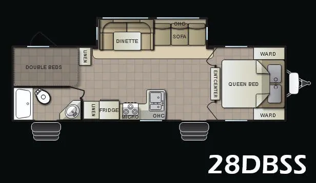 Pacific Coachworks Panther Widelite 28DBSS floor plan