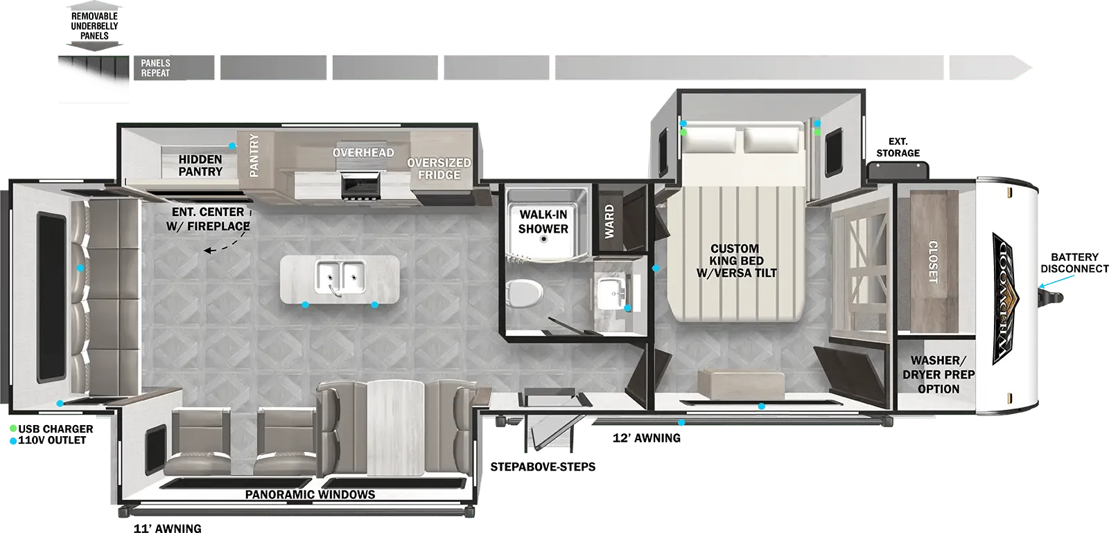 Forest River Wildwood 32RET floor plan