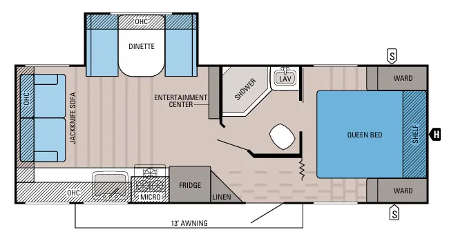 Jayco Jay Feather 23RLSW floor plan