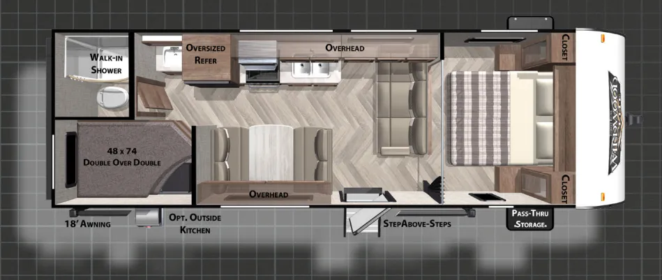 2015 Forest River RV Wildwood X-Lite 261BHXL - Floor plan