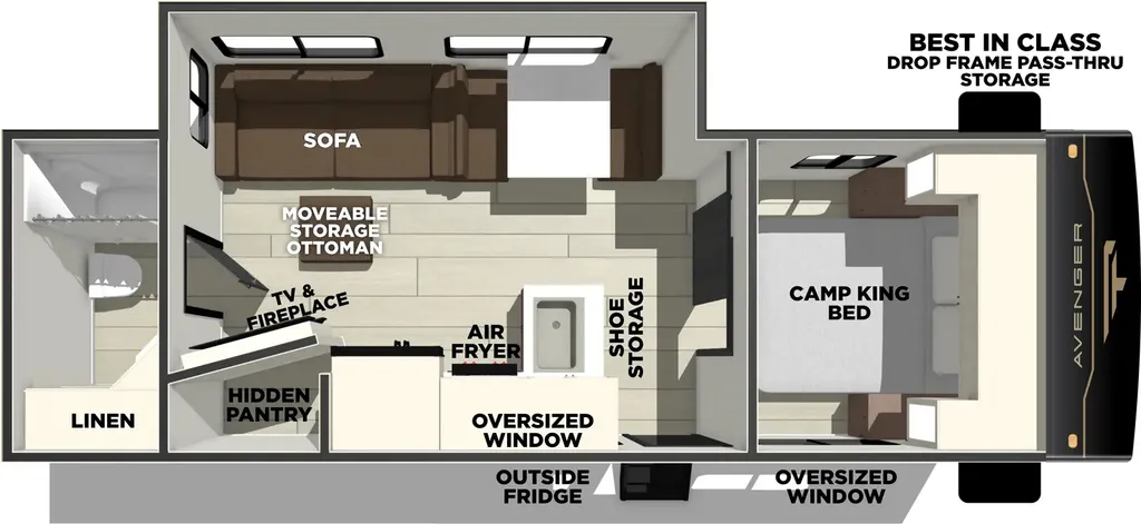 2026 Prime Time Avenger 25RBS floor plan