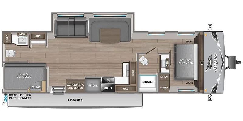 2025 Jayco Jay Flight SLX 330TBS - Floor plan