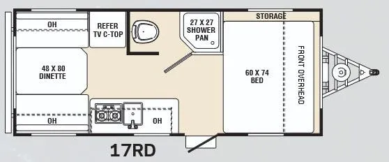 Coachmen Clipper 17RD floor plan